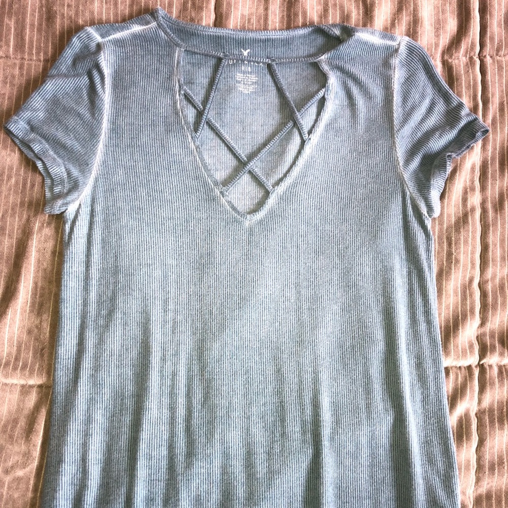 blue shirt